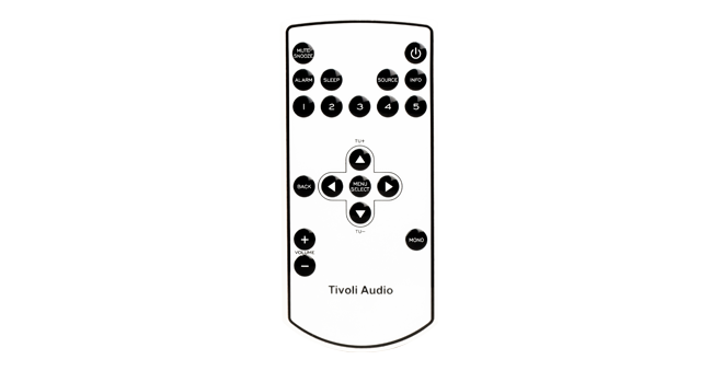 Télécommande De Rechange Compatible Tivoli Audio Model 10 M10RSIL - Infrarouge, Sans Programmation - Design Ergonomique