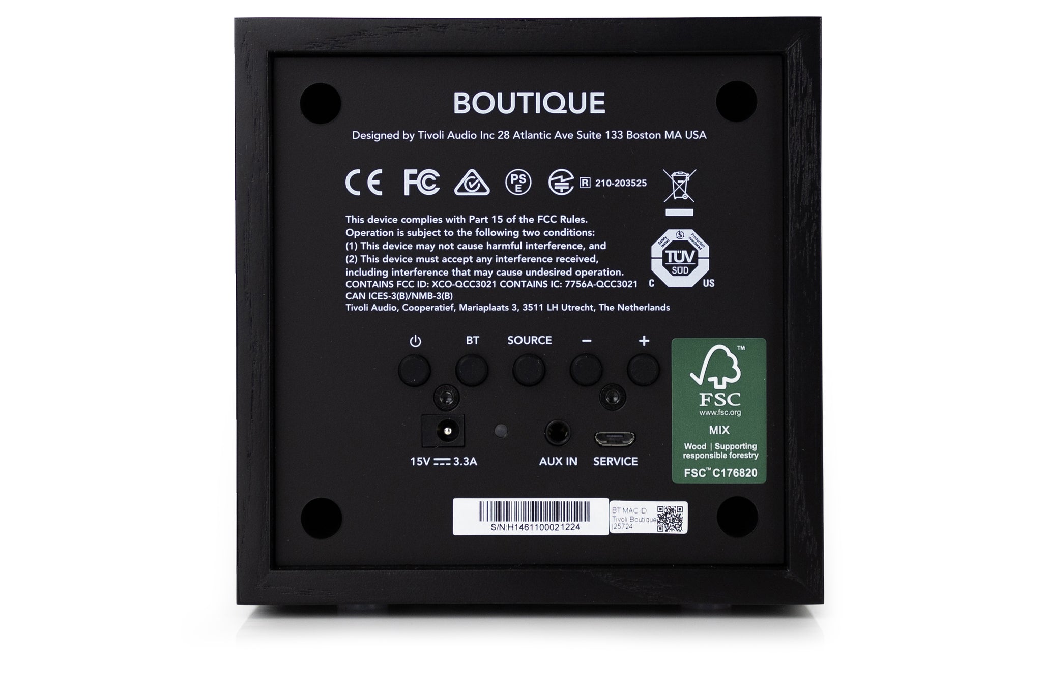 Tivoli　Audio Boutipue ワイヤレススピーカー ブラック Boutique – Tivoli Audio